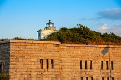 Clarks Point Light  on Fort Taber in Massachusetts